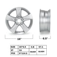 thumbnail image 2 of 4Pcs 16" Alloy Wheel Rim for Hyundai Elantra 2011-2013, 16x6.5-inch Silver Replacement Rim 70806, 2 of 12