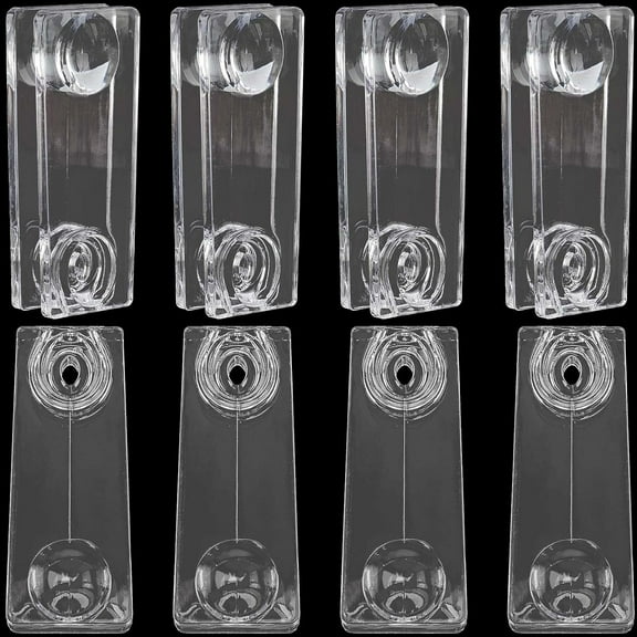 4PCS Safety Blind Cord Blinds Accessories Cord Weight Roller Shutter Durable Beaded Handle Tensioner Device Clear Plastic Rectangle Holder Accessories for Roman Vertical Blinds 1box