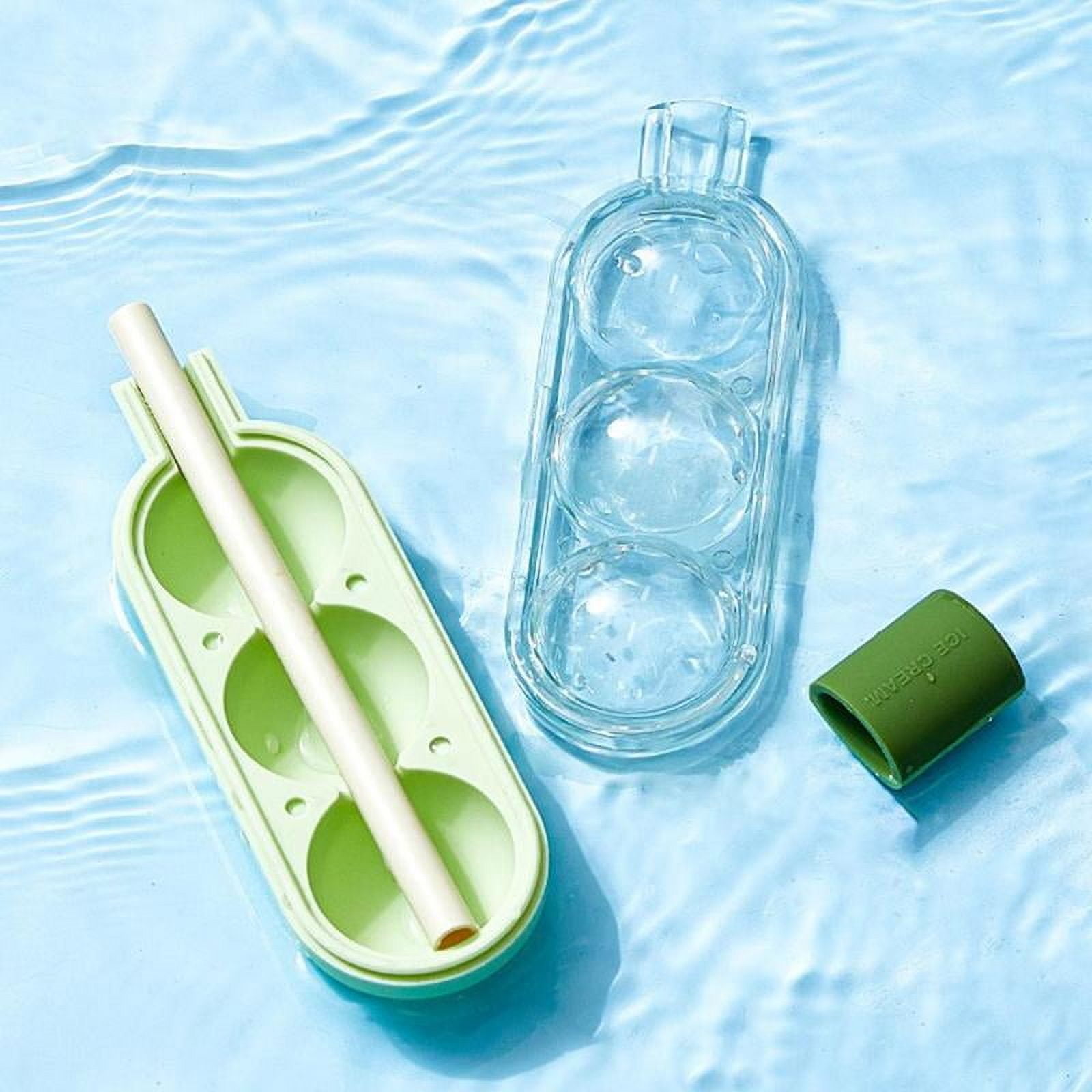 DIY Candied Haws Shape Ice Cream Mold With Straw Silicone Popsicle Molds Ice Fruit Mould Refrigerator Ice Cube Tray