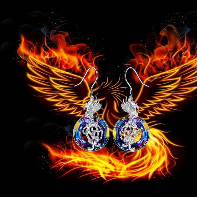 The Fire Inside Me Burns Brighter Than The Fire Around Me Flying Birds Ear Pendants