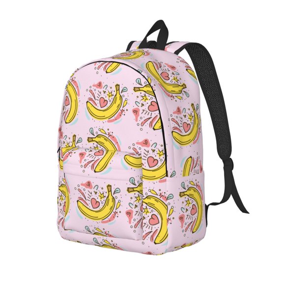 Travel Laptop Backpack - Cute Banana Love Star Lightweight Canvas Backpack, Wear Resistant Computer Backpack Bag Fit {sizeName} Laptop for Men Women with Adjustable Padded Shoulder Straps