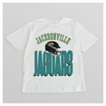 thumbnail image 4 of Women's Gameday Couture  White Jacksonville Jaguars Oversized Classic Fierce Focus T-Shirt, 4 of 4