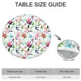 thumbnail image 6 of Pioneer Flower Floral Print Pattern Round Fitted Tablecloth with Elastic Edge,Dining Table Cover Waterproof,Outdoor Round Tablecloth for Camping,Dining,Indoor and Outdoor, 6 of 7