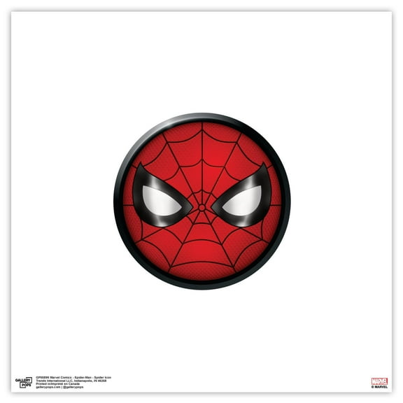 Gallery Pops Marvel Comics Spider-Man - Spider Icon Wall Art, Unframed Version, 12" x 12"