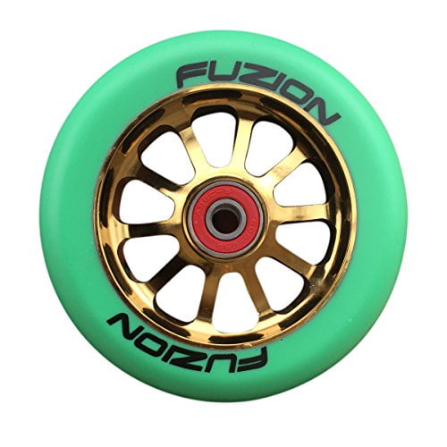 Fuzion 10 Spoke Metal Core 110mm Pro Scooter Wheel With ABEC 9 Bearings for sale online 