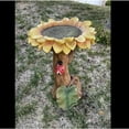 thumbnail image 6 of Bird Bath Clearance Beautiful Suner Bird Bath Brown Pedestal for Outdoor, Large Weather Bird Bath Bowl Garden Statue Basin, Bird Feeding Station for Yard, 6 of 9