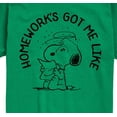 thumbnail image 3 of Peanuts - Snoopy Homeworks Got Me Like - Toddler And Youth Short Sleeve T-Shirt, 3 of 6