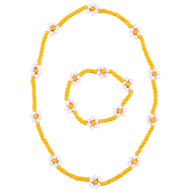 Bangcool Perle Collier Fleur Mignon Élastique Bohemia Collier Plage Collier avec Bracelet