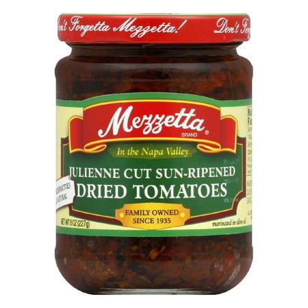 Mezzetta Julienne Sun Dried Tomatoes In Olive Oil, 8 OZ (Pack of