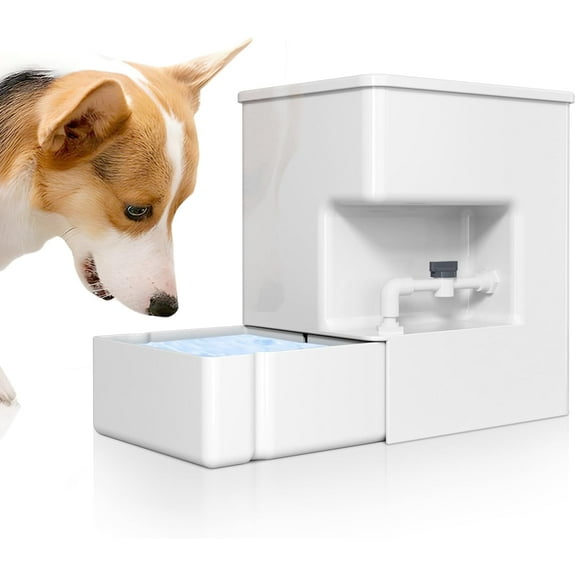 Tapeta Automatic 8L Gravity Water Bowl Dispenser for Dogs and Cats, Large Capacity Floating Ball Feeder