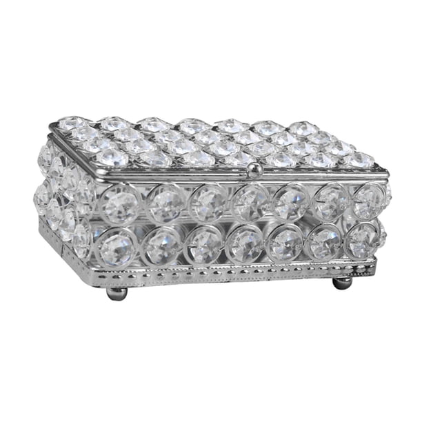 Caja de joyería, caja de baratijas, caja de recuerdos, caja organizadora de baratijas delicadas, caja de maquillaje cosmético para relojes, lápiz argén