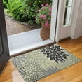 thumbnail image 2 of Gray Floral and Petal Pattern Door Rugs,Washable Non Slip Door Mats Indoor,Decorative Door Mats,Entry Mat Indoor for Entrance,Bedroom,Kitchen,Bathroom,17"x30", 2 of 6