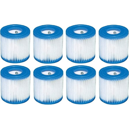 Intex Type H Easy Set Filter Cartridge Replacement for Swimming Pools (8 Pack)