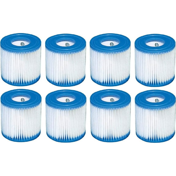 Intex Type H Easy Set Filter Cartridge Replacement for Swimming Pools (8 Pack)