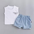 thumbnail image 5 of GYRATEDREAM Toddler Baby Boys Dinosaur Sleeveless Vest Denim Shorts Pants Outfits 2PCS Set Clothes 0-4Y, 5 of 16