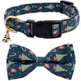 thumbnail image 1 of Collar navideño de algodón con pajarita para perros pequeños y grandes, 1 of 7