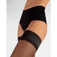 thumbnail image 5 of CALZITALY Sheer Hold Ups with Back Seam 15 DEN, Black | S to 4XL | Made in Italy (X-Large), 5 of 6