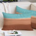 thumbnail image 2 of Blue Brown Ombre Throw Pillow Covers, Modern Abstract Gradient Art Soft Breathable Pillow Cases with Invisible Zipper for Sleeping, Standard Pillowcases for Couch Bed Sofa Chair 20x26 Inches, 2 of 9