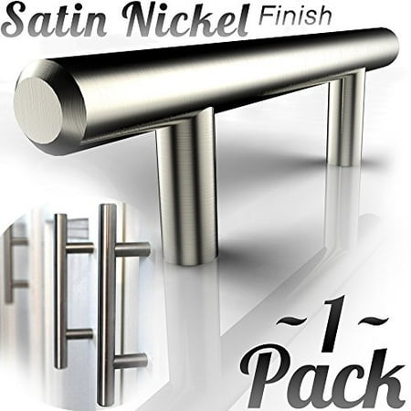 [1 Pack] Bar Handle Pull: Fine-Brushed Satin Nickel Finish | 3.75