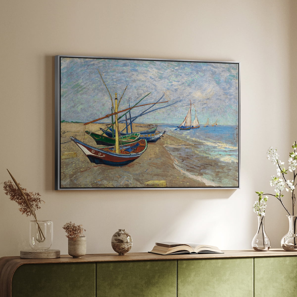 Vintage Landscape-CXLVIII By Wexford Home Framed in Silver Wood Gallery Wrapped Canvas 27 in. x 41 in.