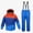 Blue, variant on Kids Snowsuit 2 Piece Set Ski Jacket and Bib Pants, Waterproof Windproof Hooded Insulated Winter Outfit for Boys Girls Orange Size 9