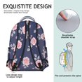 thumbnail image 5 of Pioneer Flower Floral Print Pattern Backpack for School, Cute School Bag with Adjustable Shoulder Straps and Padded Back, 15.3"x11"x7.1", 5 of 5