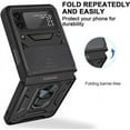thumbnail image 2 of for Samsung Galaxy Z Flip 3 Case Slide Camera Lens Cover Kickstand,Ring Holder Z Flip 3 Cases for Women Men Slim Hybrid Hard Heavy Duty Flip3 for Galaxy Z Flip 3 5G Phone Case 2021 (Black), 2 of 18