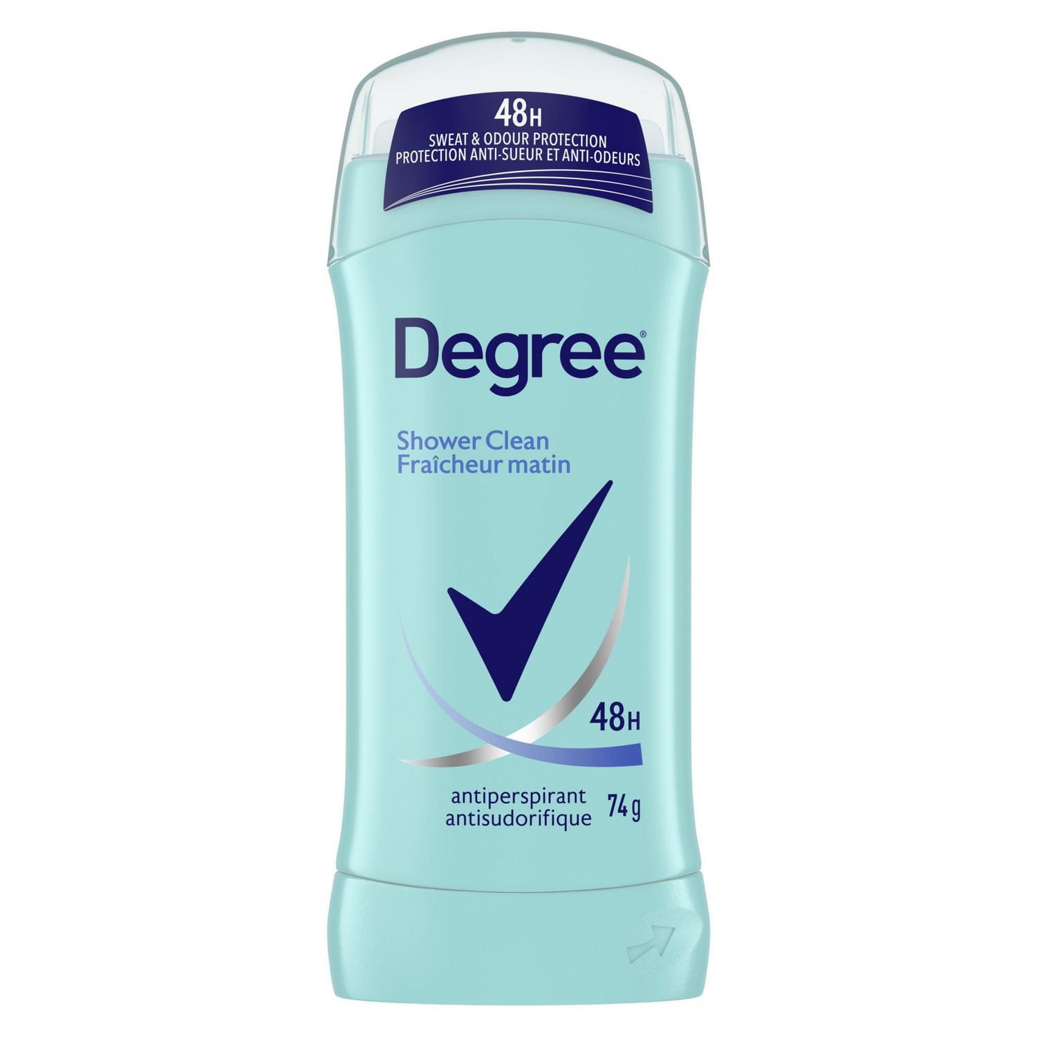 Degree Antiperspirant Stick, Shower Clean, 48-Hour Sweat & odour Protection Antiperspirant for Women, 74g