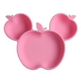 thumbnail image 1 of Assiette d'Alimentation Mignonne en Forme de Pomme pour Enfant, pour Bébés et Tout-Petits, Imperméable, Antidérapante, Portable, Réutilisable, Assiette de Souper en Silicone, 1 of 9