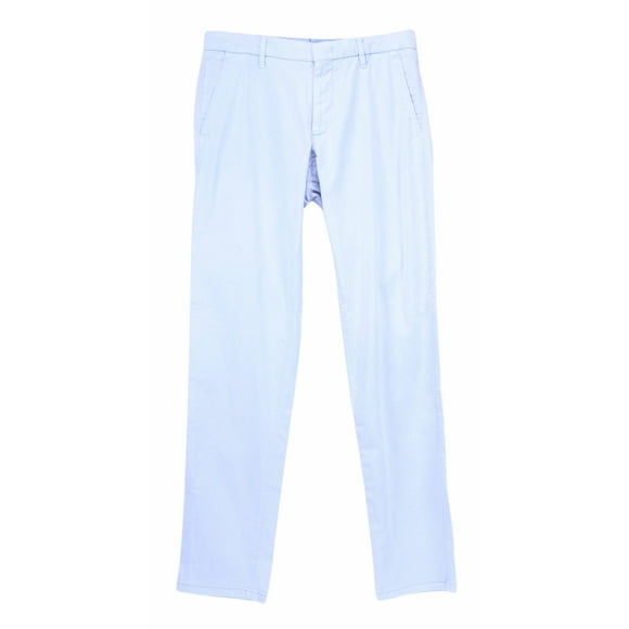Zachary Prell Men's Pale Blue Aster Straight Leg Cotton Casual Pants Dress - 38