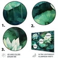 thumbnail image 3 of Designart "A Peaceful Green Lotus Pond I" Floral Metal Wall Decor, 3 of 5