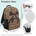thumbnail image 7 of Pzuqiu Camo Brown Bow Kids Backpack 17 Inch for Ages 6-18 Boys Girls Elementary Middle High School Students Large Capacity Breathable Schoolbag for Back to School Travel, 7 of 7