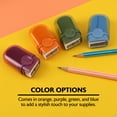 thumbnail image 4 of BAZIC Products Manual Pencil Sharpeners with Eraser, 4 Pack, Compact Small Colorful Erasers, One Hole, 4 of 7