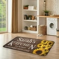 thumbnail image 4 of GZHJMY Custom Kitchen Rug Retro Wooden Sunflower Kitchen Floor Mat Non Slip Absorbent Comfort Standing Mat Customizable Personalized Kitchen Runner Rug for Home Decor 39 x 20 Inches, 4 of 7