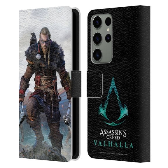 Head Case Designs Officially Licensed Assassin's Creed Valhalla Poster Eivor Leather Book Wallet Case Cover Compatible with Samsung Galaxy S23 Ultra 5G
