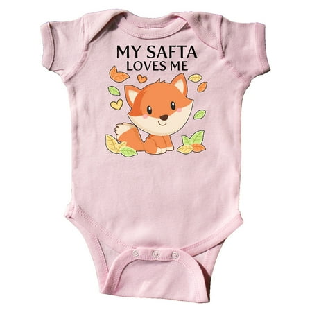 

Inktastic My Safta Loves Me- little fox Gift Baby Boy or Baby Girl Bodysuit