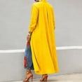thumbnail image 5 of Edvintorg Long Cardigans for Women Plus Size Long Sleeve Turndown Collar Button Down Cardigan Womens Clothes S-5XL Yellow, 5 of 7