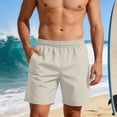 thumbnail image 2 of aohooy Mens Running Shorts Plus Size Quick Dry Workout Shorts Elastic Waist with Pockets for Gym Athletic Basketball Shorts Beige,XXXL, 2 of 9