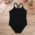 thumbnail image 2 of Aislor Kids Toddler Girls Team Basic Camisole Ballet Dance Leotards Criss Cross Gymnastic Tank Top 3-14 A Black 7-8, 2 of 7