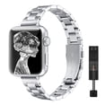 thumbnail image 2 of Correa fina de Metal para mujer para Apple Watch 38mm 40mm 41mm correa de pulsera delgada de acero inoxidable para iWatch SE 8/7/6/5/4/3/2/1 pulsera Tan Jianjun unisex, 2 of 2