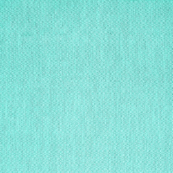 Ahgly Company Machine Washable Indoor Square Abstract Turquoise Blue Contemporary Area Rugs, 8' Square