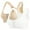 White, variant on Womens Bras 2PC Front Closure Compression Bras For High Sports Everyday Wireless Bra Beige 4XL