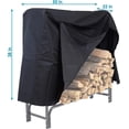 thumbnail image 4 of Sunnydaze 4-Foot Firewood Log Rack Cover - Heavy-Duty Weather-Resistant PVC Construction - Black, 4 of 9