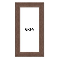 6x14 Frame Brown Farmhouse Solid Wood Picture Frame Width 1.5 Inches | Interior Frame Depth 0.5