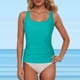 thumbnail image 2 of MKLEKYY Trajes De Baño Mujer Completo Women Lace Up Swimwear Tops Underwire Full Coverage Bikini Top Push Up Swim Crop Top Tie Back Bathing Suit Tops, 2 of 5