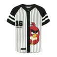 thumbnail image 1 of Angry Birds Boys Black Baseball Jersey, 1 of 1