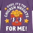 thumbnail image 3 of Instant Message - Dude, Chicken Nuggets For Me  - Toddler & Youth Girls Short Sleeve Graphic T-Shirt, 3 of 6