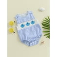 thumbnail image 5 of BemeyourBBs Newbor Baby Boy Summer Outfit Animal Overalls Octopus Turtle Smocked Romper One Piece Sleeveless Stripes Gingham Plaid Bodysuit Cute Infant Clothes, 5 of 9