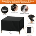 thumbnail image 3 of NAWAY 72"x52"x28" Rectangular Custom Heavy Duty 420D Waterproof UV Resistant Patio Furniture Cover,Black, 3 of 6