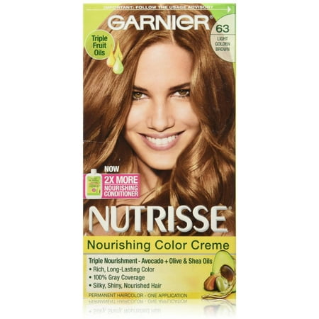 Garnier Nutrisse Couleur de cheveux Creme, Golden Light Brown [63] 1 ch (pack de 2)